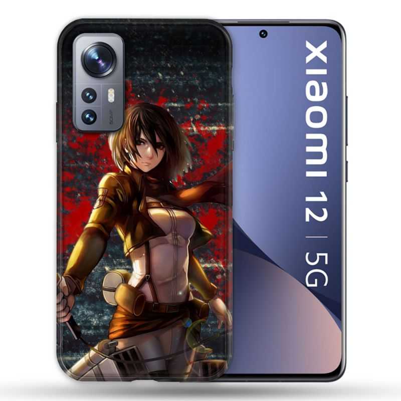 Coque Pour Xiaomi 12 Manga Attaque Titans Mikasa