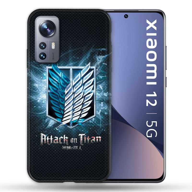Coque Pour Xiaomi 12 Manga Attaque Titans Noir