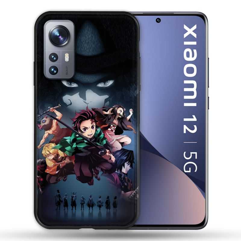 Coque Pour Xiaomi 12 Manga Demon Slayer Noir