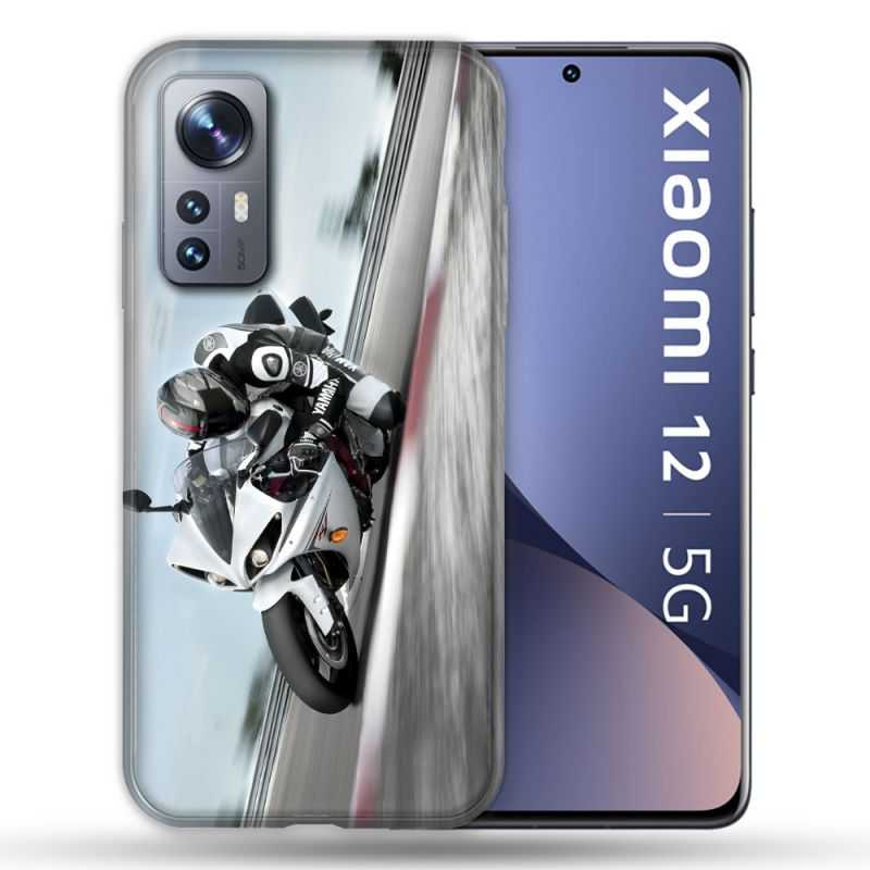 Coque Pour Xiaomi 12 Moto Course GP Blanche