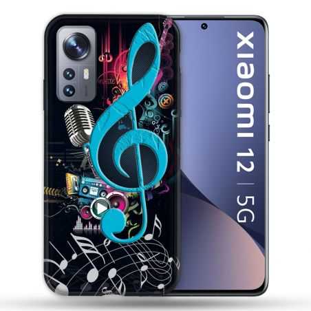 Coque Pour Xiaomi 12 Musique Cle Sol Bleu