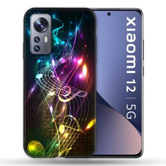 Coque Pour Xiaomi 12 Musique Partition Multicolore