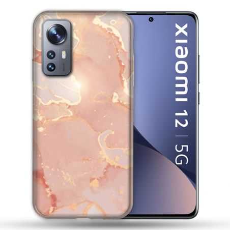 Coque Pour Xiaomi 12 Texture Marbre Rose