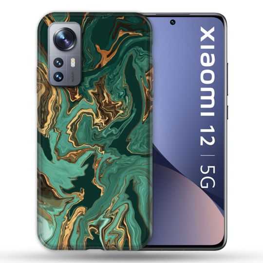 Coque Pour Xiaomi 12 Texture Marbre Vert