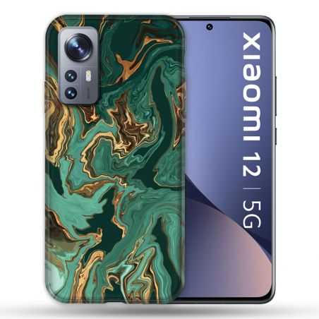 Coque Pour Xiaomi 12 Texture Marbre Vert