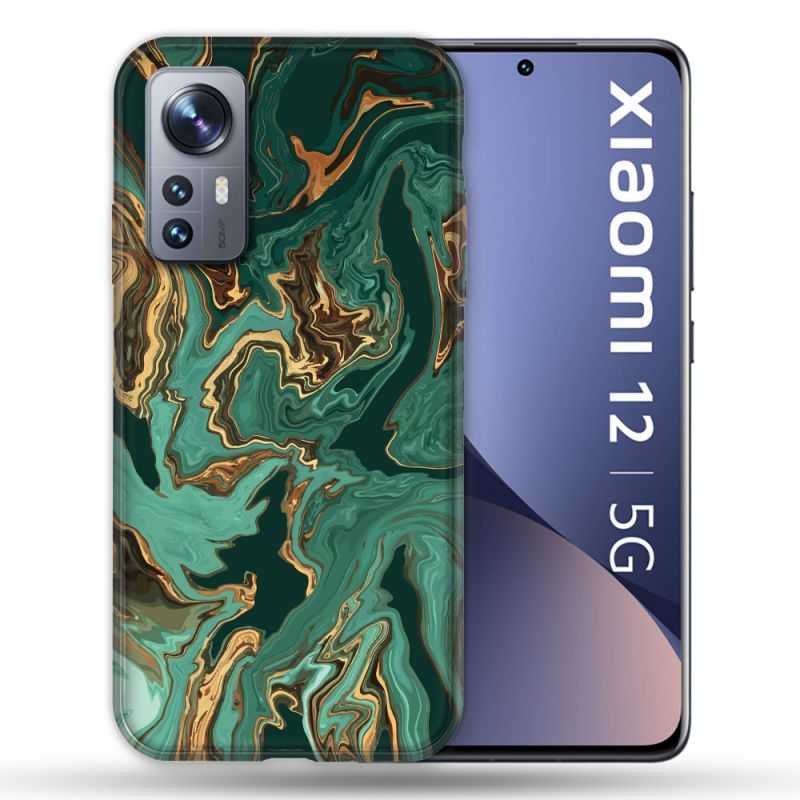 Coque Pour Xiaomi 12 Texture Marbre Vert