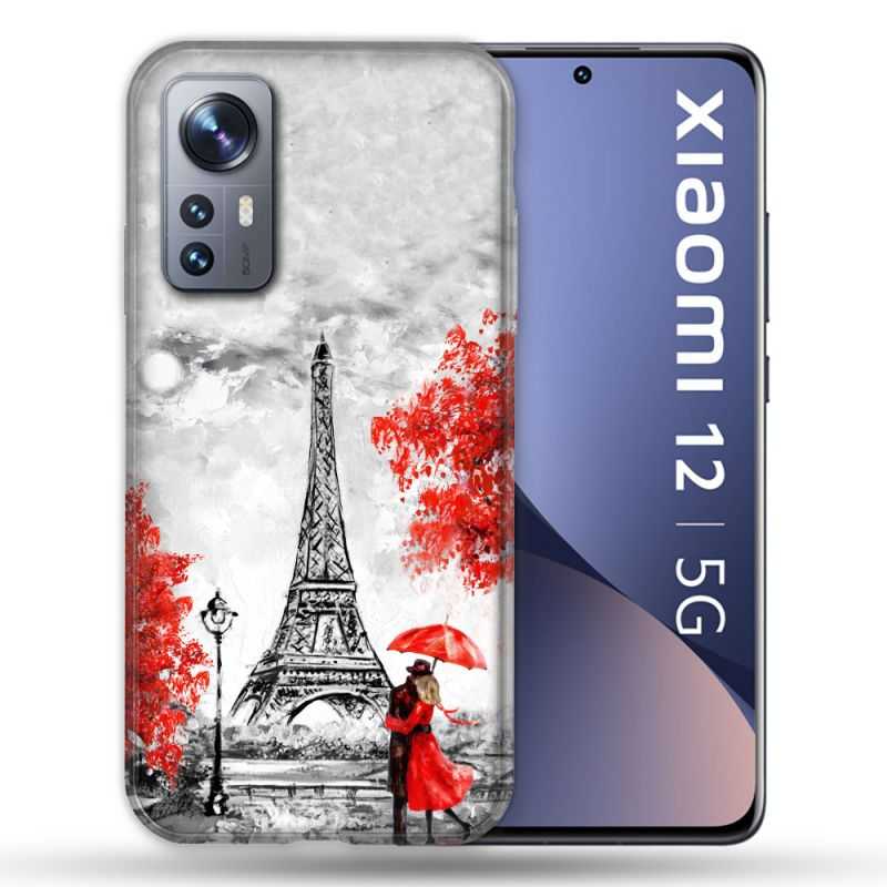 Coque Pour Xiaomi 12 Voyage France Paris Rouge
