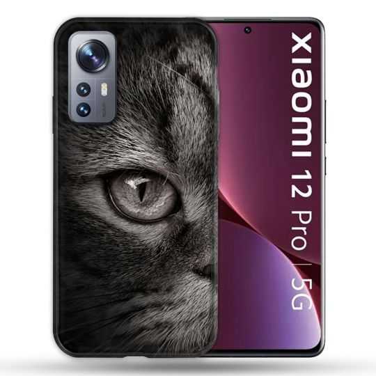 Coque Pour Xiaomi 12 Pro Animal Chat Gris