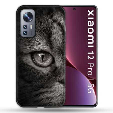 Coque Pour Xiaomi 12 Pro Animal Chat Gris
