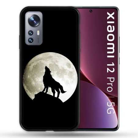 Coque Pour Xiaomi 12 Pro Animal Loup Noir
