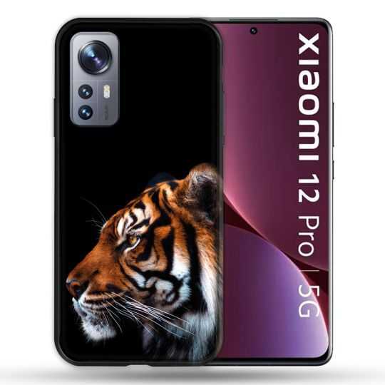 Coque Pour Xiaomi 12 Pro Animal Tigre Noir