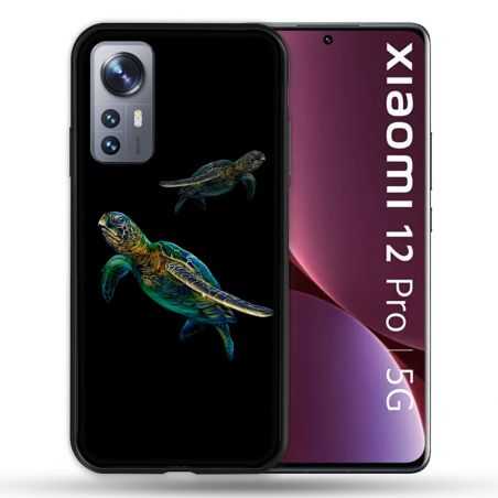 Coque Pour Xiaomi 12 Pro Animal Tortue Noire multicolore
