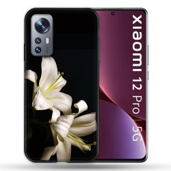 Coque Pour Xiaomi 12 Pro Fleur Lys Noir