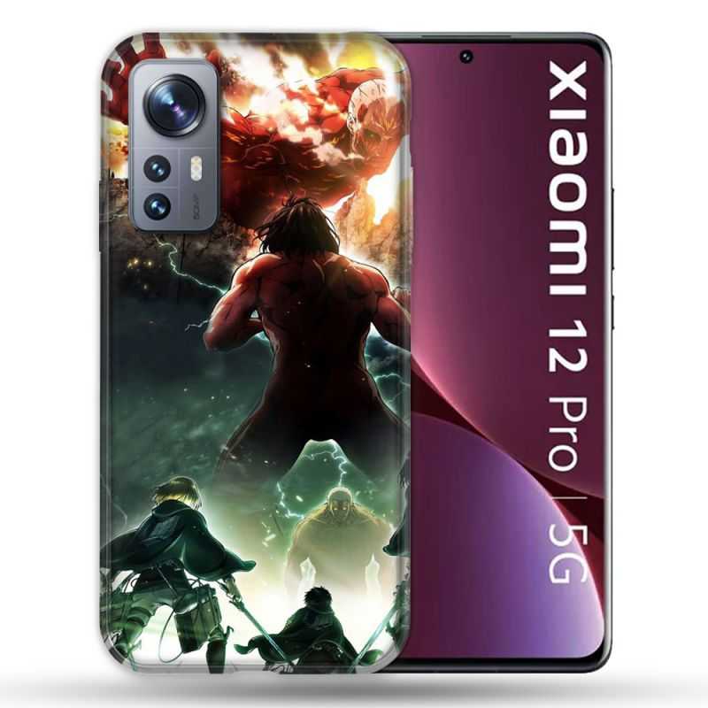 Coque Pour Xiaomi 12 Pro Manga Attaque Titans Combat