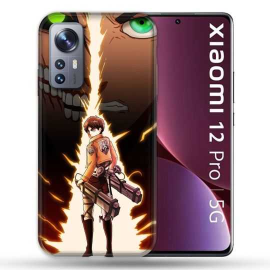 Coque Pour Xiaomi 12 Pro Manga Attaque Titans Eren Eclair