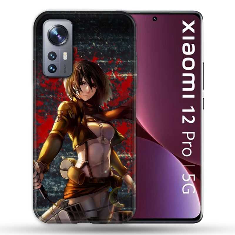 Coque Pour Xiaomi 12 Pro Manga Attaque Titans Mikasa