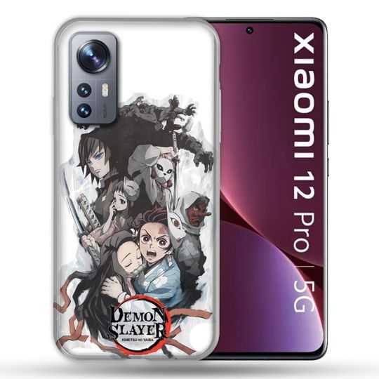 Coque Pour Xiaomi 12 Pro Manga Demon Slayer Blanc