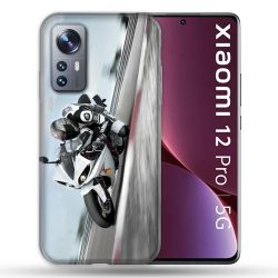Coque Pour Xiaomi 12 Pro Moto Course GP Blanche