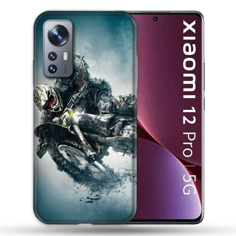 Coque Pour Xiaomi 12 Pro Moto Cross Ombre