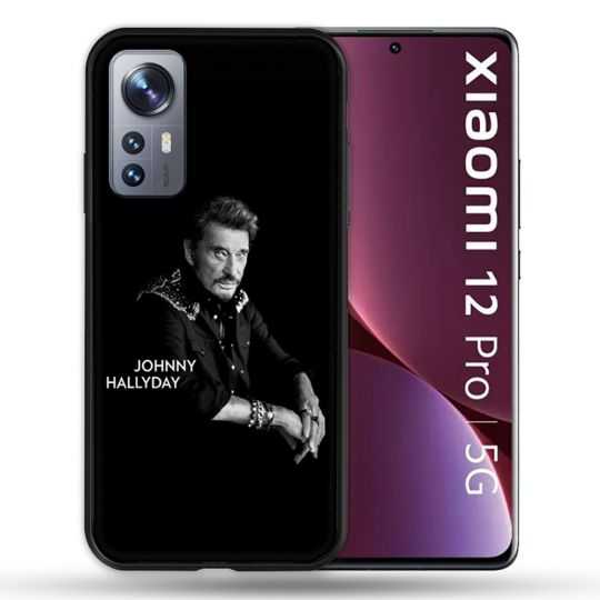 Coque Pour Xiaomi 12 Pro Musique Johnny Hallyday Noir