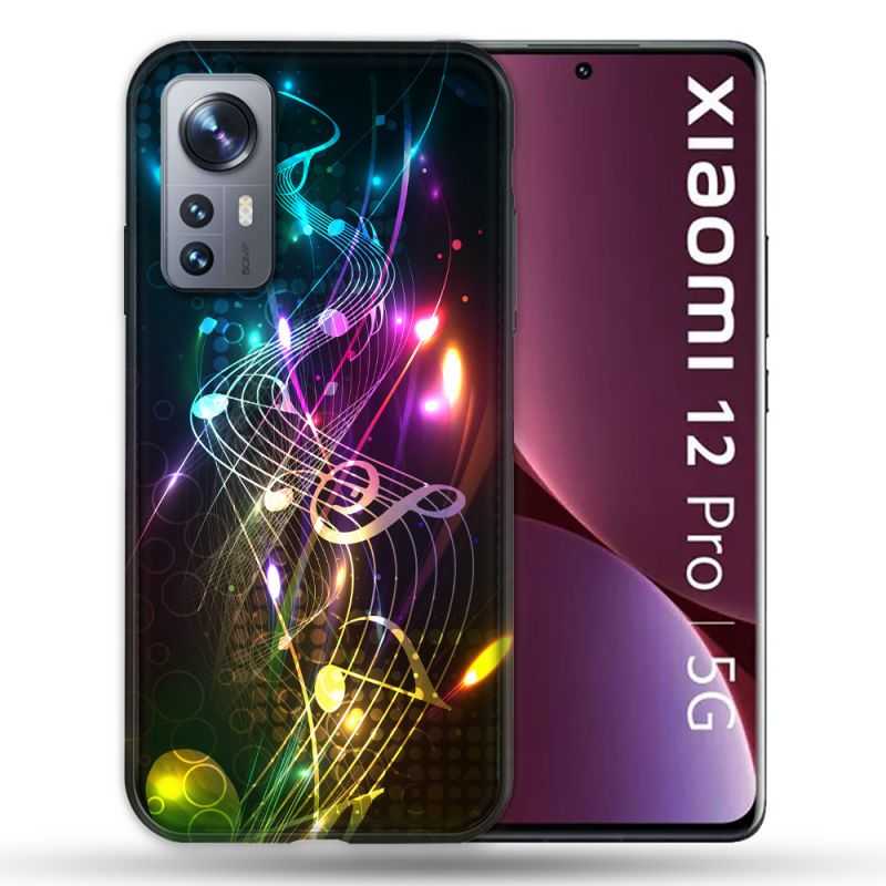 Coque Pour Xiaomi 12 Pro Musique Partition Multicolore