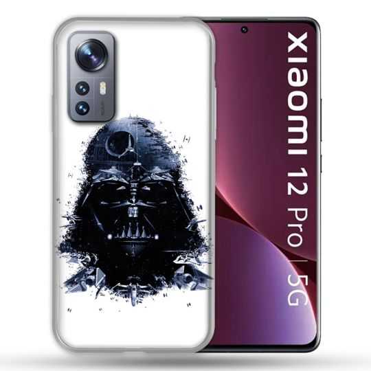 Coque Pour Xiaomi 12 Pro Star Wars - Dark Vador Blanc