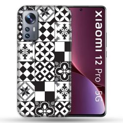 Coque Pour Xiaomi 12 Pro Texture Carreau Ciment Noir