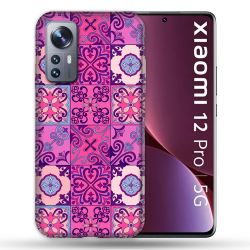 Coque Pour Xiaomi 12 Pro Texture Carreau Ciment Violet