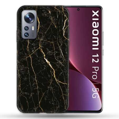 Coque Pour Xiaomi 12 Pro Texture Marbre Noir