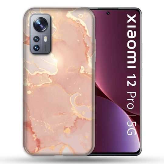 Coque Pour Xiaomi 12 Pro Texture Marbre Rose