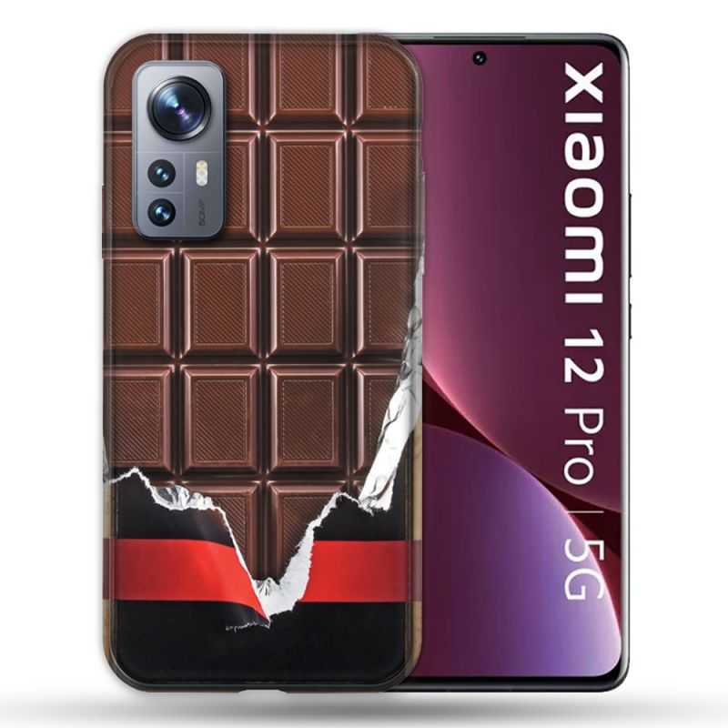 Coque Pour Xiaomi 12 Pro Texture Trompe Oeil Chocolat