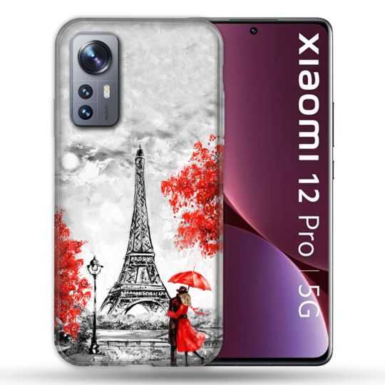 Coque Pour Xiaomi 12 Pro Voyage France Paris Rouge