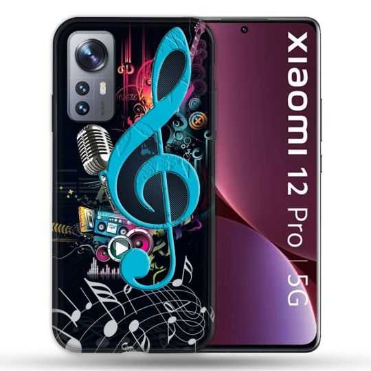 Coque Pour Xiaomi 12 Pro Musique Cle Sol Bleu
