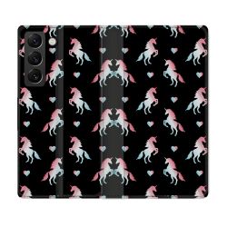 Housse Cuir Portefeuille Pour Samsung Galaxy S21 FE Fantastique Licorne Pattern