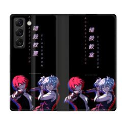 Housse Cuir Portefeuille Pour Samsung Galaxy S21 FE Manga Assassination Classroom Duo