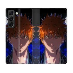 Housse Cuir Portefeuille Pour Samsung Galaxy S21 FE Manga Bleach Ichigo
