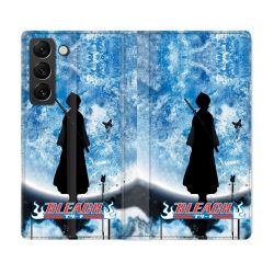Housse Cuir Portefeuille Pour Samsung Galaxy S21 FE Manga Bleach Lune