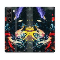Housse Cuir Portefeuille Pour Samsung Galaxy S21 FE Manga Boruto Eclair