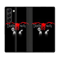 Housse Cuir Portefeuille Pour Samsung Galaxy S21 FE Manga Death Note Noir