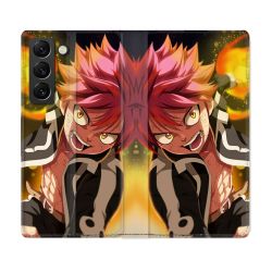 Housse Cuir Portefeuille Pour Samsung Galaxy S21 FE Manga Fairy Tail Natsu