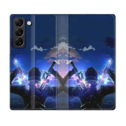 Housse Cuir Portefeuille Pour Samsung Galaxy S21 FE Manga SAO sword Art Online Epee