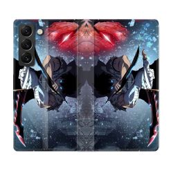 Housse Cuir Portefeuille Pour Samsung Galaxy S21 FE Manga Solo Leveling Sung Epee
