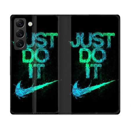 Housse Cuir Portefeuille Pour Samsung Galaxy S21 FE Nike Just Do It