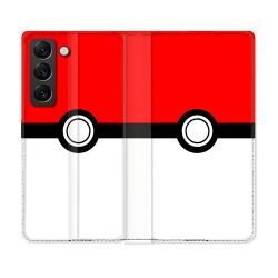 Housse Cuir Portefeuille Pour Samsung Galaxy S21 FE Pokemon Pokeball