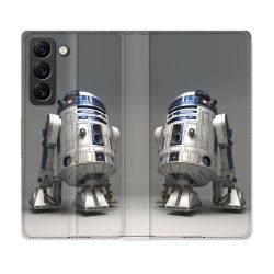 Housse Cuir Portefeuille Pour Samsung Galaxy S21 FE Star Wars - R2D2