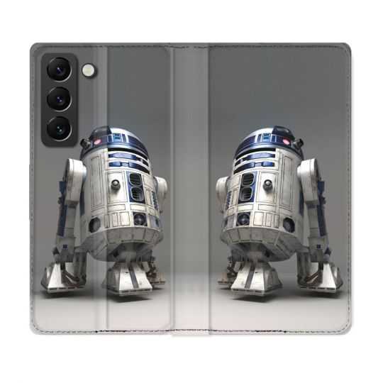Housse Cuir Portefeuille Pour Samsung Galaxy S21 FE Star Wars - R2D2