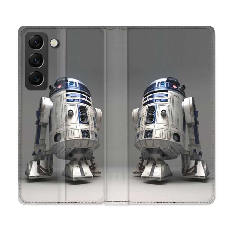 Housse Cuir Portefeuille Pour Samsung Galaxy S21 FE Star Wars - R2D2