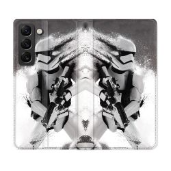 Housse Cuir Portefeuille Pour Samsung Galaxy S21 FE Star Wars - Trooper