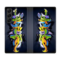 Housse Cuir Portefeuille Pour Samsung Galaxy S21 FE Street Art Graffiti