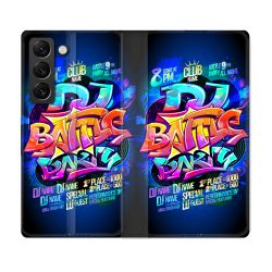 Housse Cuir Portefeuille Pour Samsung Galaxy S21 FE Street Art Rap